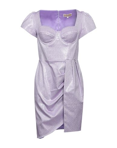Kocca Woman Mini Dress Light Purple Size M Polyester, Polyamide, Metallic Fiber