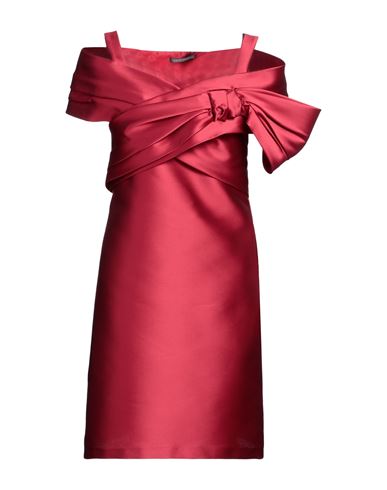 Alberta Ferretti Woman Midi Dress Brick Red Size 8 Polyester, Silk