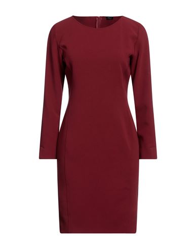 Emme Woman Mini Dress Garnet Size 12 Polyester, Viscose, Elastane In Red