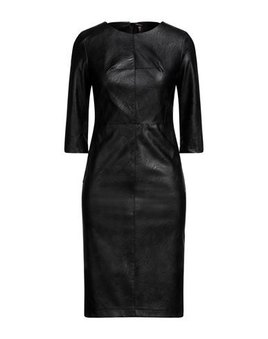 Shop Manila Grace Woman Midi Dress Black Size 2 Viscose, Polyurethane