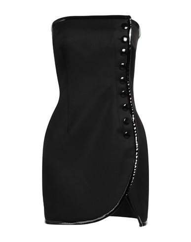 Nineminutes Woman Short Dress Black Size 6 Polyester, Viscose, Elastane
