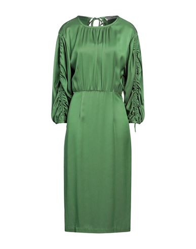 Tela Woman Midi Dress Green Size 8 Viscose, Wool