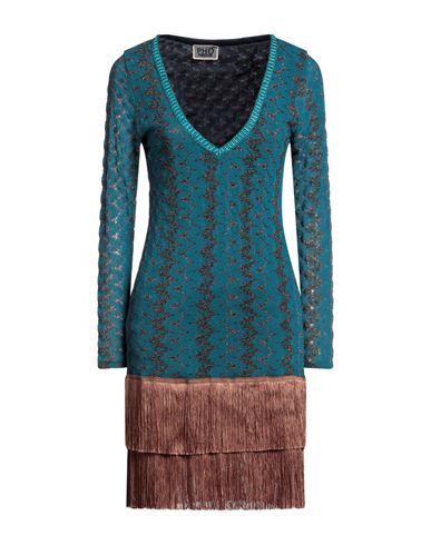 Pho® Firenze Pho Firenze Woman Mini Dress Deep Jade Size M Viscose, Cotton, Polyester, Lurex In Green