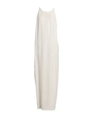 Brunello Cucinelli Woman Maxi Dress Cream Size M Viscose, Linen, Brass In White