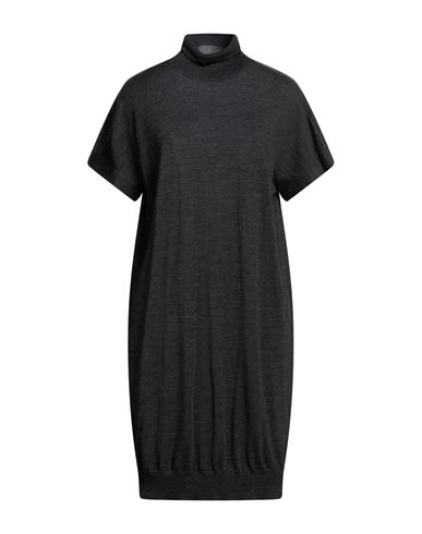 Brunello Cucinelli Woman Mini Dress Lead Size M Virgin Wool, Cashmere In Grey