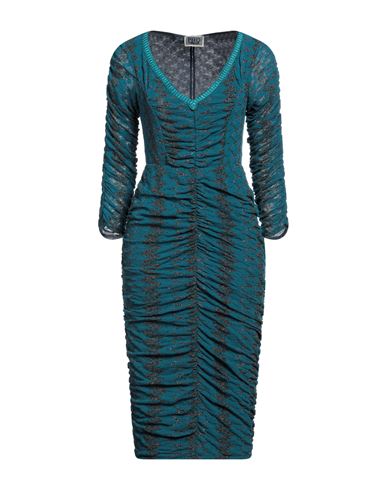 Pho® Firenze Pho Firenze Woman Midi Dress Deep Jade Size M Cotton, Polyester, Lurex In Green