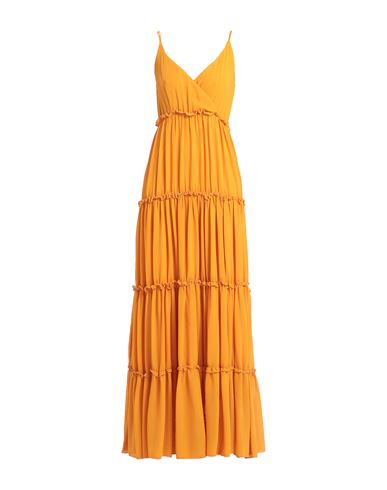White Wise Woman Long Dress Orange Size 10 Polyester In Orange