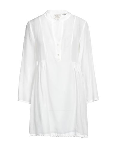 Alessia Santi Woman Mini Dress White Size 4 Cotton, Silk