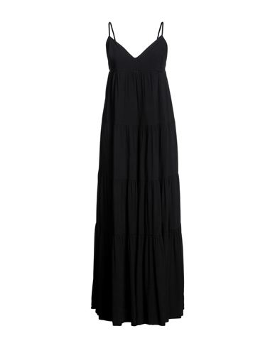 White Wise Woman Maxi Dress Black Size 6 Viscose, Linen