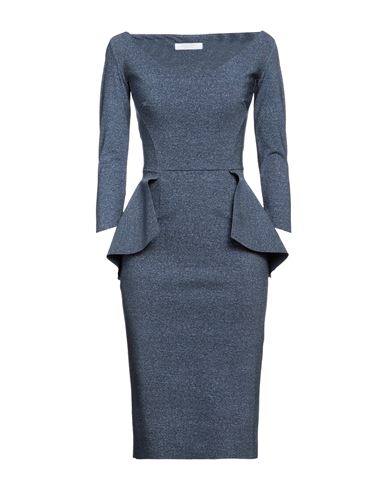 Chiara Boni La Petite Robe Woman Midi Dress Slate Blue Size 6 Polyamide, Elastane