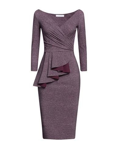 Chiara Boni La Petite Robe Woman Midi Dress Deep Purple Size 2 Polyamide, Elastane