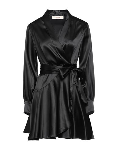Jucca Woman Short Dress Black Size 6 Silk, Elastane