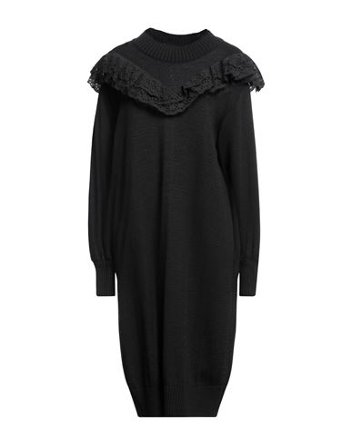 Mariuccia Woman Mini Dress Black Size L Acrylic, Wool