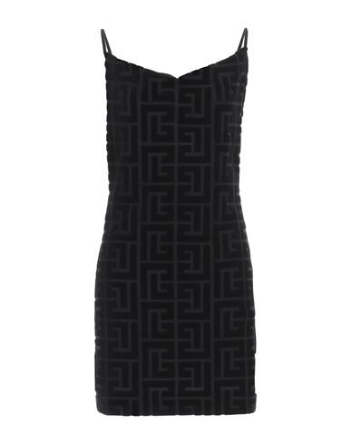 Balmain Woman Short Dress Black Size 6 Cotton