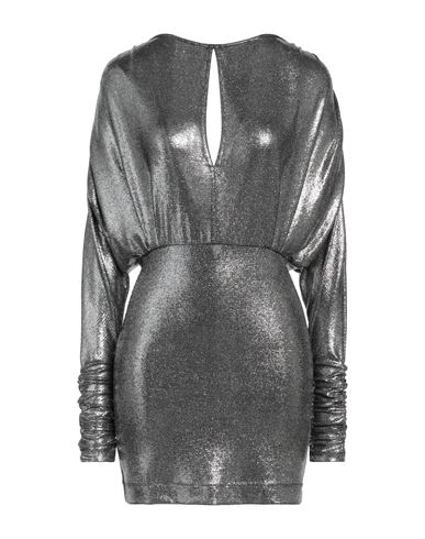 Suoli Woman Mini Dress Silver Size 6 Polyamide, Metallic Fiber, Elastane