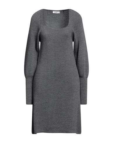 Suoli Woman Short Dress Grey Size 8 Virgin Wool
