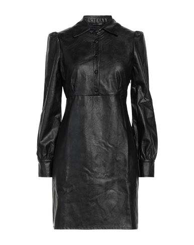 Gaudì Woman Short Dress Black Size 6 Viscose, Polyurethane Resin