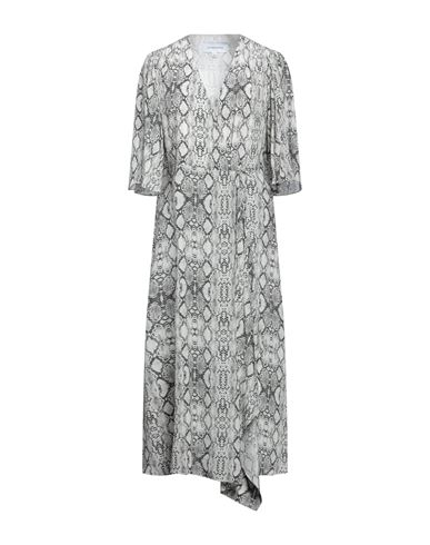Les Rêveries Woman Midi Dress Beige Size 0 Silk