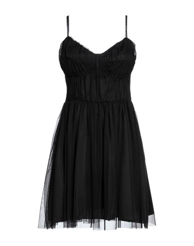 Siste's Woman Mini Dress Black Size L Polyester