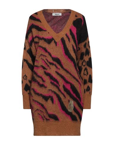 Dimora Woman Sweater Brown Size 6 Acrylic, Mohair Wool, Polyamide