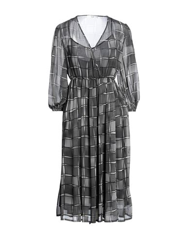Suoli Woman Midi Dress Grey Size 8 Polyester