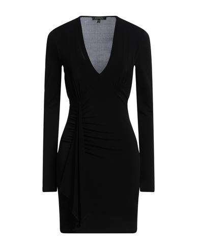 Shop Patrizia Pepe Sera Woman Mini Dress Black Size 0 Acetate, Polyamide, Elastane