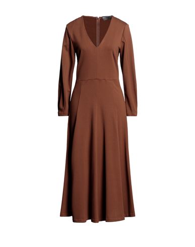 Beatrice B Beatrice .b Woman Midi Dress Brown Size 8 Rayon, Polyamide, Elastane