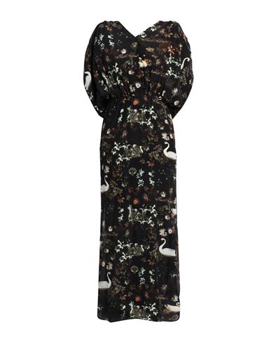 Ailanto Woman Long Dress Black Size 10 Silk