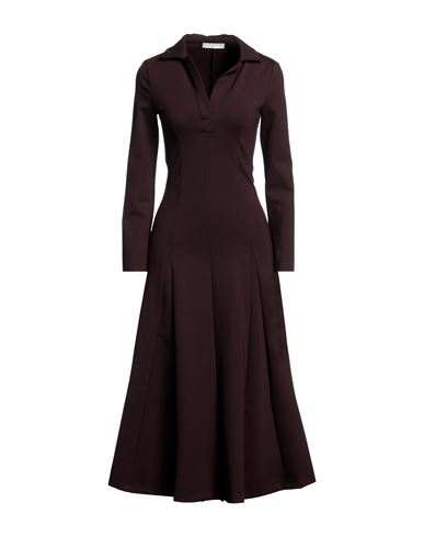 Beatrice B Beatrice .b Woman Midi Dress Dark Brown Size 4 Viscose, Polyamide, Elastane