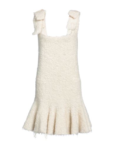 Jil Sander Woman Mini Dress Ivory Size 4 Mohair Wool, Polyamide, Silk, Polyester, Viscose In White