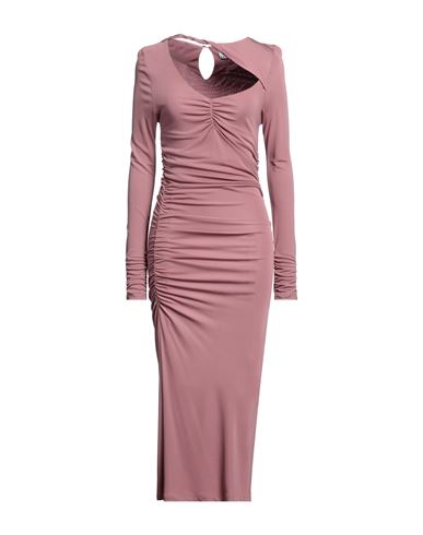 Sfizio Woman Midi Dress Pastel Pink Size 4 Viscose