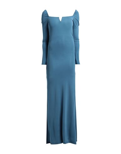 Sfizio Woman Midi Dress Pastel Blue Size 4 Viscose