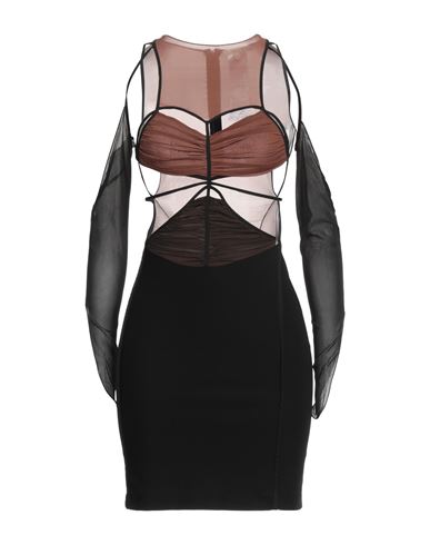 Shop Nensi Dojaka Woman Mini Dress Brown Size M Viscose, Polyamide, Elastane