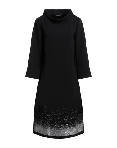 Botondi Milano Botondi Couture Woman Midi Dress Navy Blue Size 14 Polyester, Elastane In Black