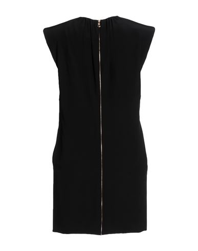 Versace Woman Mini Dress Black Size 6 Silk, Lambskin, Calfskin