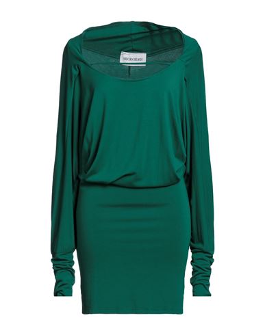 Silvian Heach Woman Mini Dress Emerald Green Size 2 Viscose, Elastane