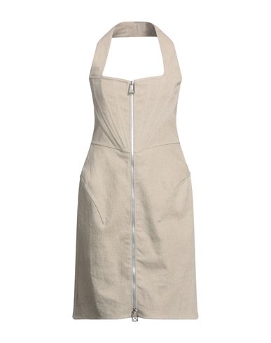 Bottega Veneta Woman Mini Dress Beige Size 4 Linen, Elastane