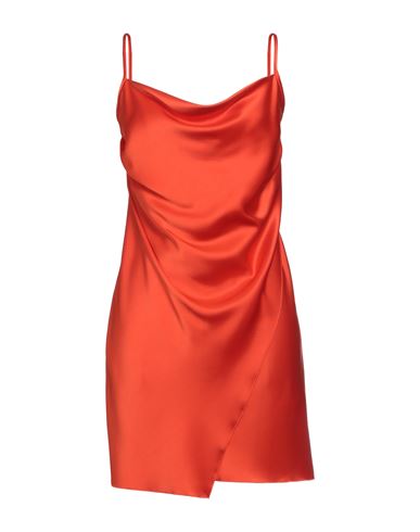 Nanushka Woman Mini Dress Orange Size S Triacetate, Polyester