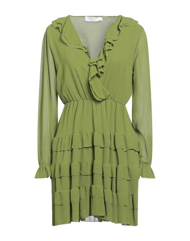 Kaos Woman Short Dress Sage Green Size M Polyester