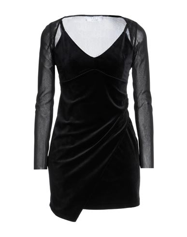 Kaos Woman Mini Dress Black Size 6 Polyester, Elastane