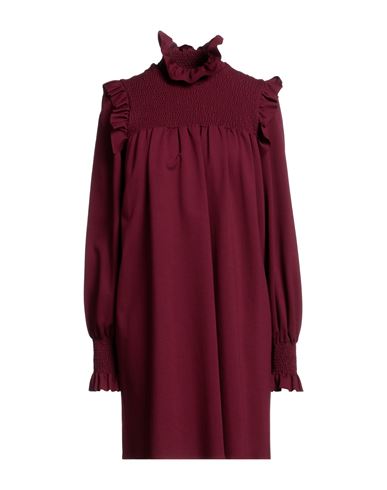 Silvian Heach Woman Mini Dress Burgundy Size 6 Viscose, Polyamide, Elastane In Red