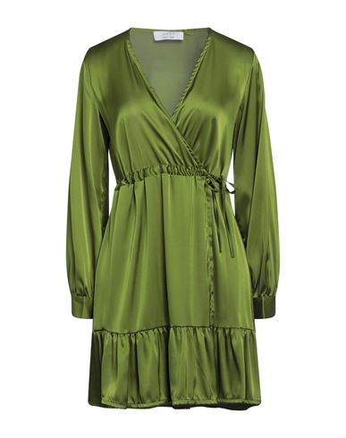 Kaos Woman Mini Dress Light Green Size S Polyester, Elastane