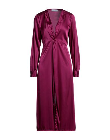 Kaos Woman Midi Dress Mauve Size S Polyester, Elastane In Purple