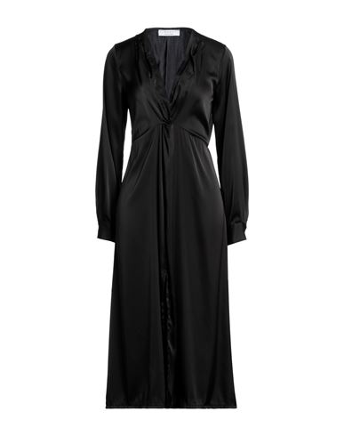 Kaos Woman Midi Dress Black Size M Polyester, Elastane