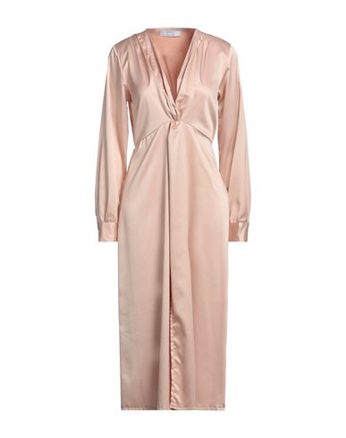 Kaos Woman Midi Dress Blush Size M Polyester, Elastane In Pink