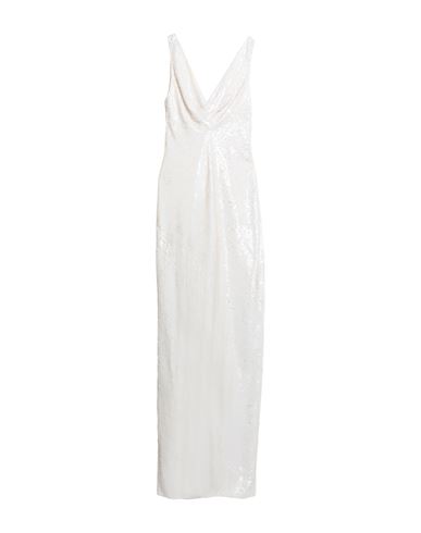 Shop Elisabetta Franchi Woman Maxi Dress Ivory Size 8 Polyamide In White
