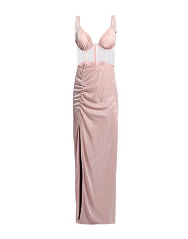 Feleppa Woman Maxi Dress Light Pink Size 10 Polyamide, Metallic Fiber