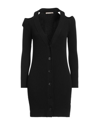 Hinnominate Woman Mini Dress Black Size M Viscose, Acrylic, Elastane