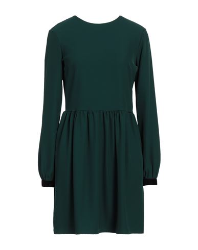 Xt Studio Woman Mini Dress Dark Green Size L Polyester, Elastane