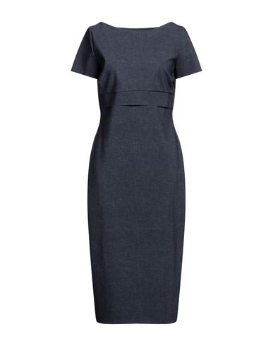 Shop Chiara Boni La Petite Robe Woman Midi Dress Navy Blue Size 10 Polyamide, Elastane